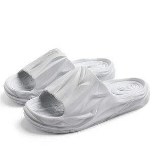 Stylish White Slide Sandals